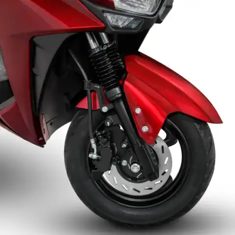 Scuter electric roșu Voltarom S1, 1500W, viteză 25km/h.