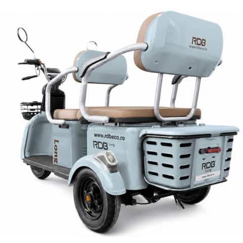Triciclu electric fără permis, model RDB Long, 2000W, viteză 25km/h, ideal pentru livrări și transpo.