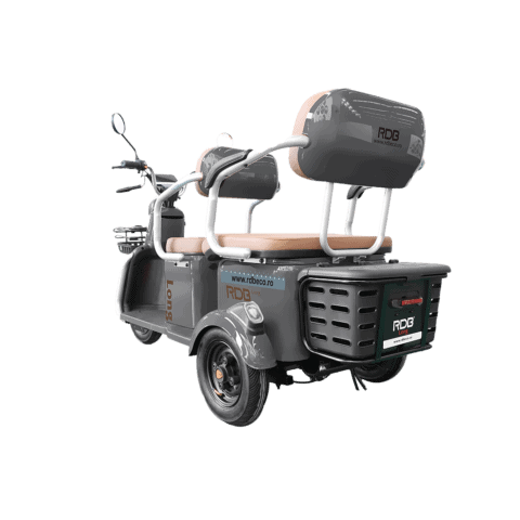 Triciclu electric RDB Long, 2000W, viteză 25km/h, ideal pentru transport urban.