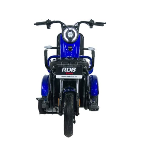 Triciclu electric fără permis, model Sinoe, 500W, viteză 25km/h, ideal pentru deplasări urbane.