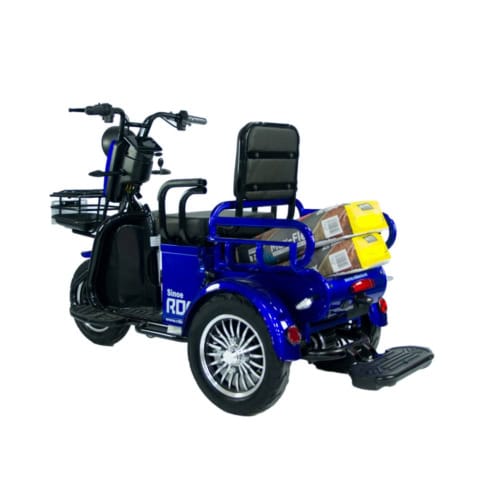 Triciclu electric fără permis, RDB Sinoe, 500W, viteză 25km/h, ideal pentru transport urban.