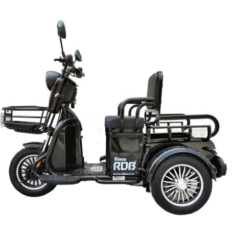 Triciclu electric fără permis RDB Sinoe, 500W, viteza 25km/h, ideal pentru mobilitate urbană.